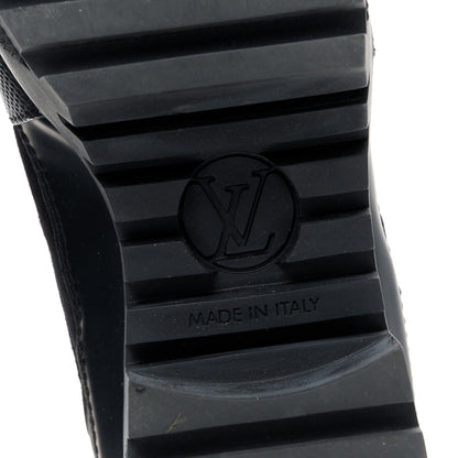 Louis Vuitton Suede Calfskin Mesh Logo Laureate Platform Desert Boots 37 Black 7 of 9