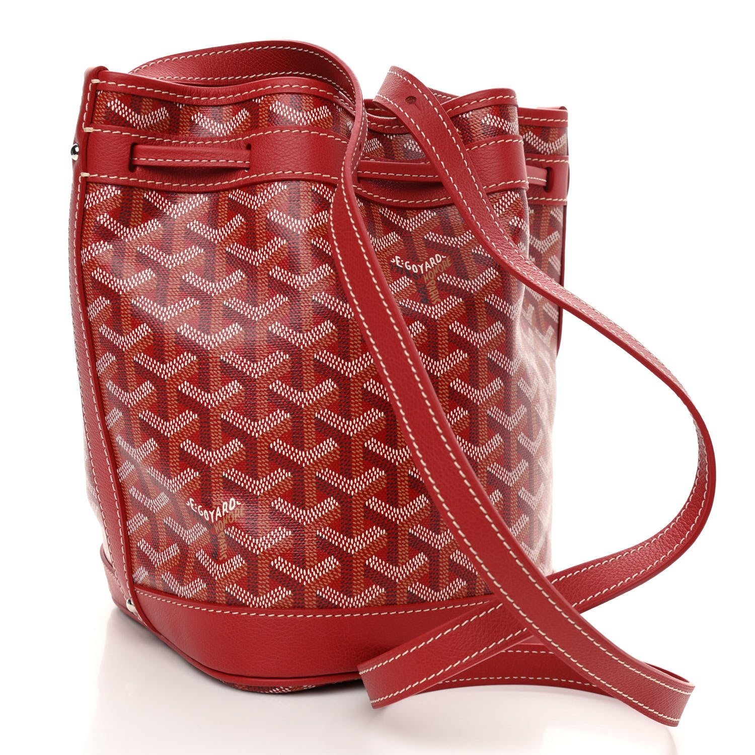 Goyard Goyardine Petit Flot Bucket Bag PM Red 2 of 9