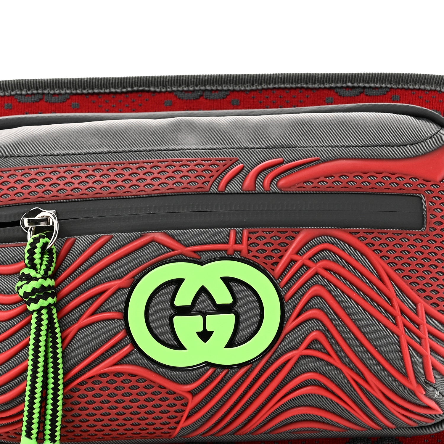 Gucci Jersey GG Monogram All Over Sporty Belt Bag Green Grey Multicolor 8 of 11