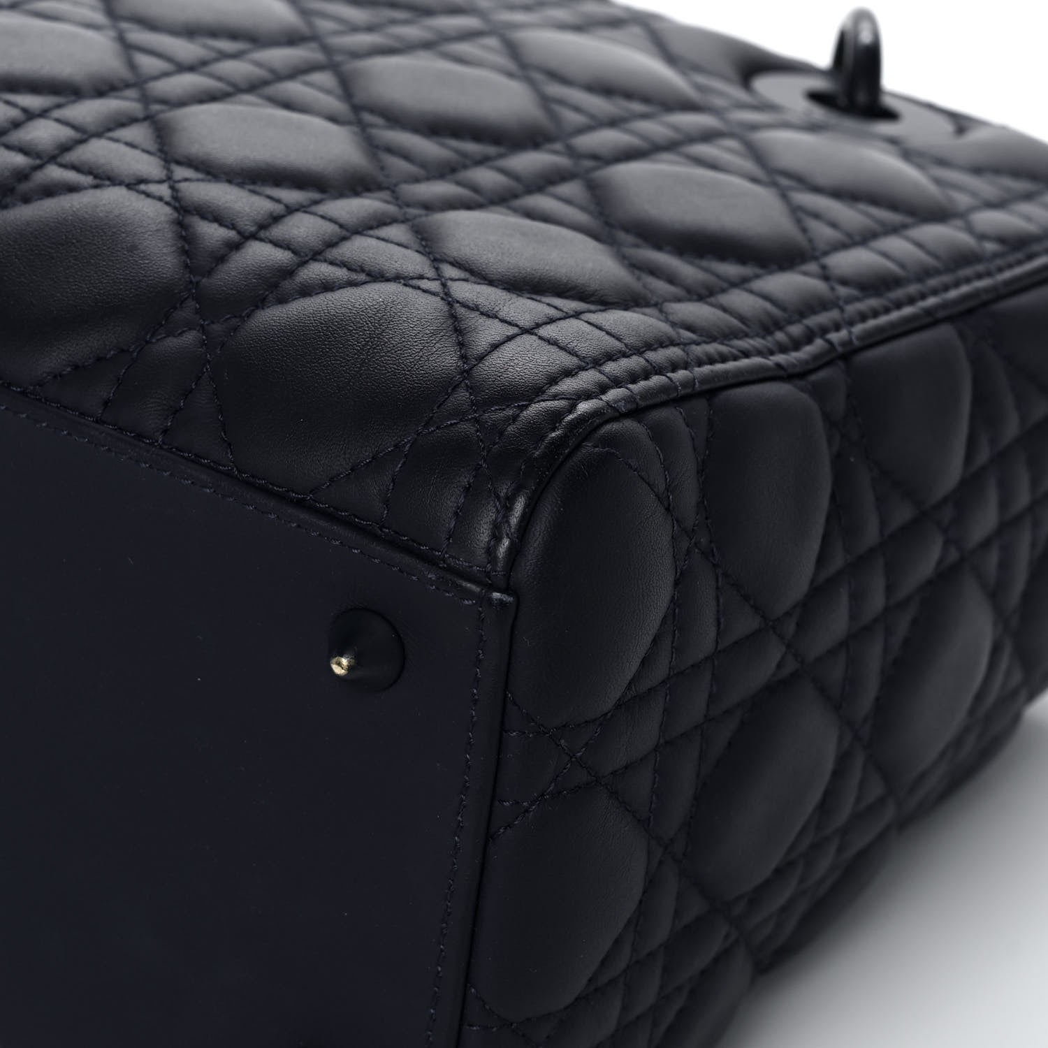 Christian Dior Ultra Matte Calfskin Cannage Medium Lady Dior Blue 8 of 15