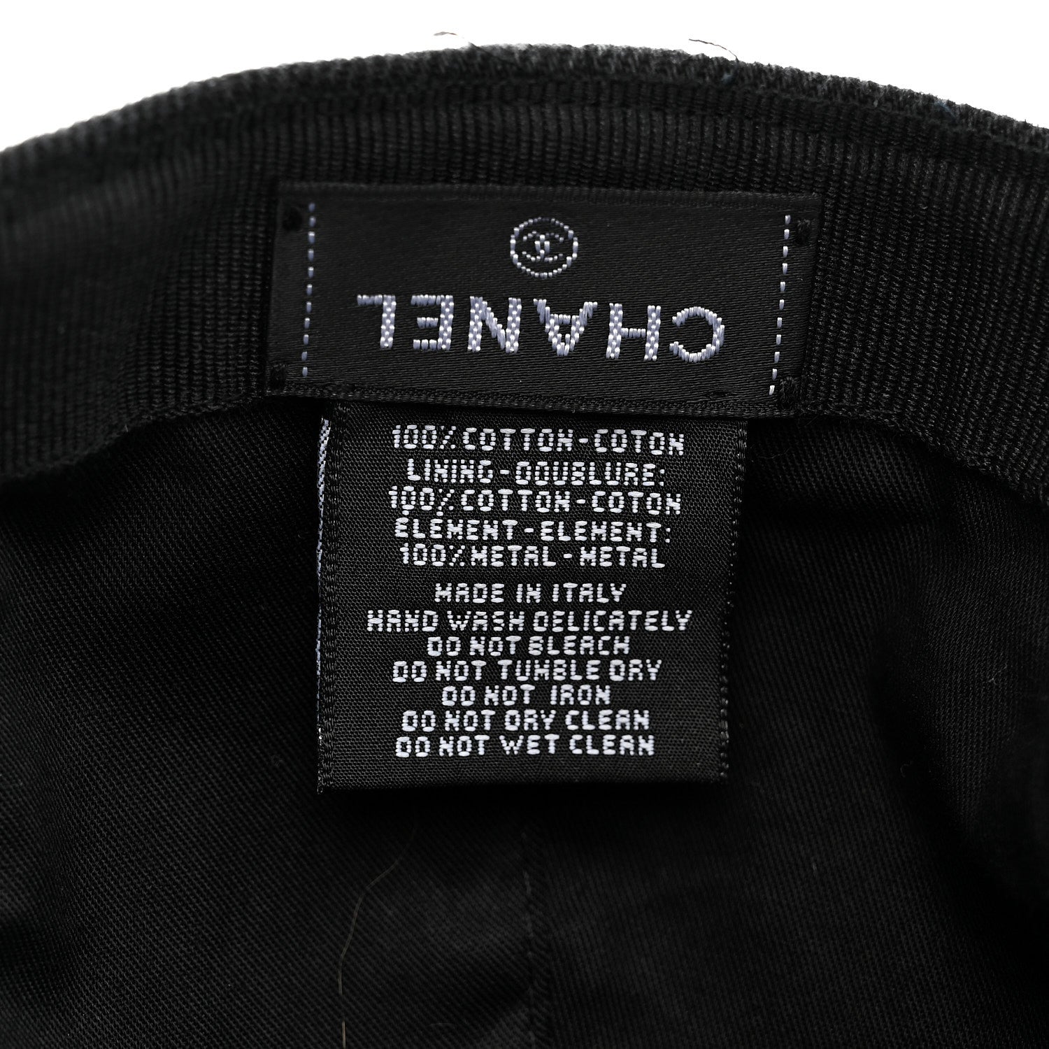 Chanel Denim Mood Cap Hat Black 8 of 9