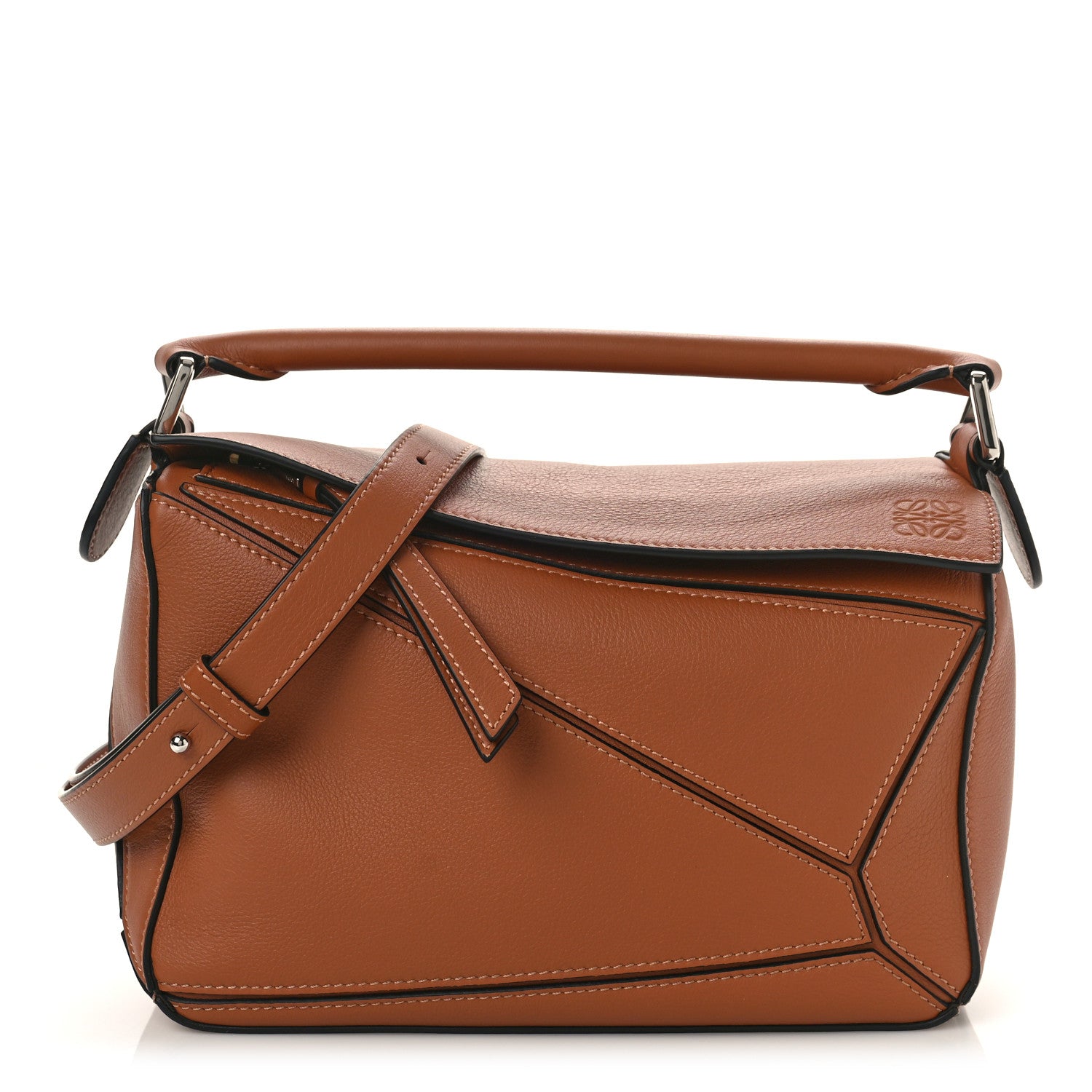 Loewe Calfskin Small Puzzle Bag Tan 1 of 8