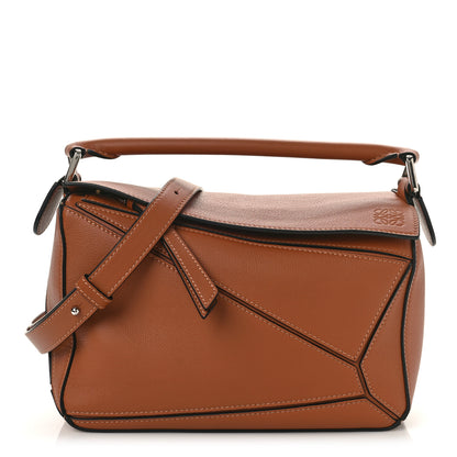 Loewe Calfskin Small Puzzle Bag Tan 1 of 8