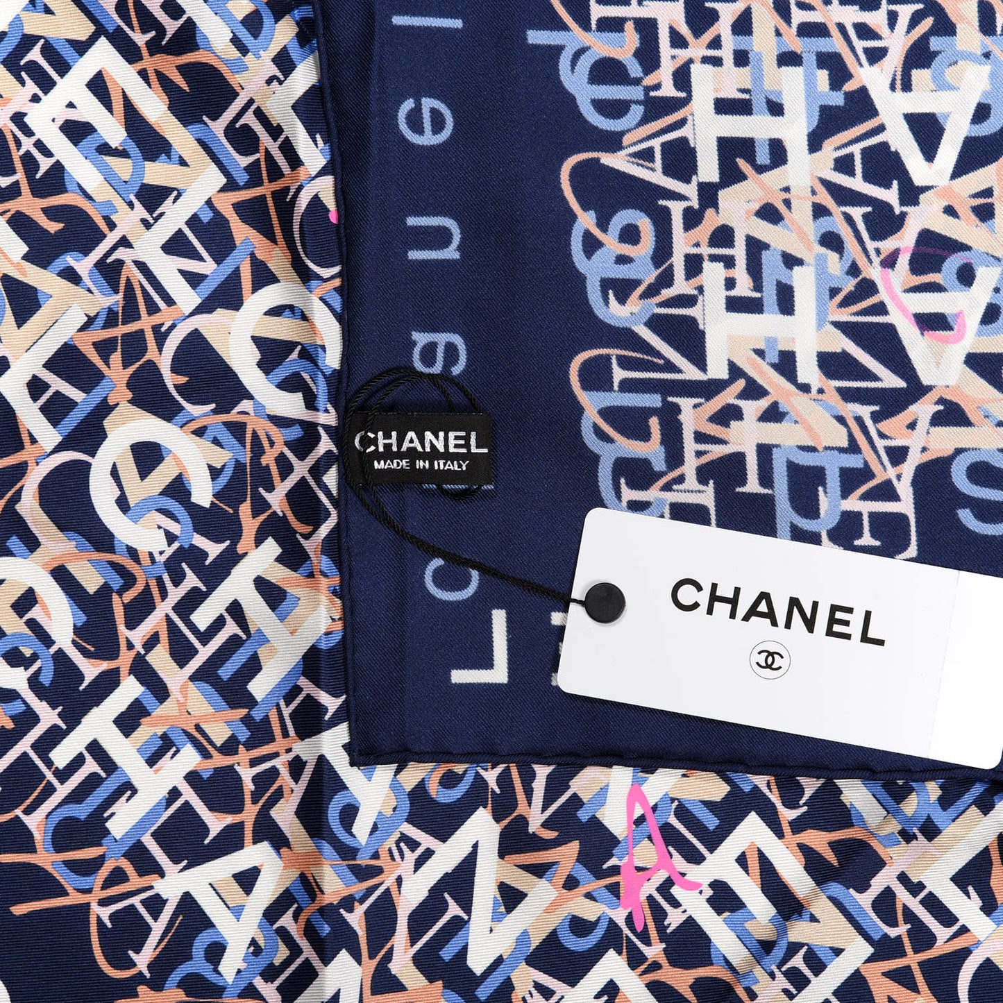 Silk CC Logo Square Scarf Multicolor