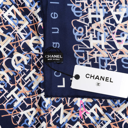 Chanel Silk CC Logo Square Scarf Multicolor 2 of 3