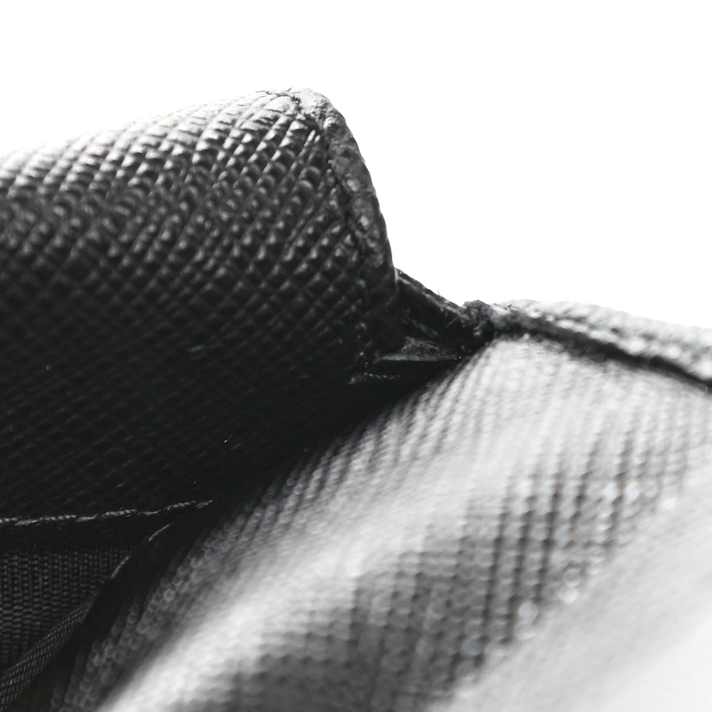 Saffiano Triangle Bi-Fold Wallet Black