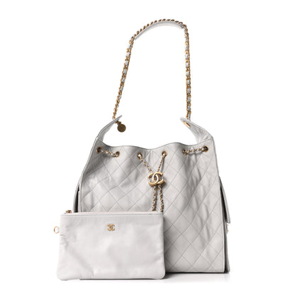 Chanel Caviar Quilted Medium Chanel 25 Handbag Light Gray 3 of 11