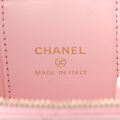 Chanel Caviar Quilted Mini Vanity Case With Chain Light Pink 8 of 10