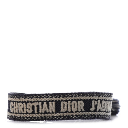Christian Dior Woven Cotton J'Adior Friendship Bracelet Navy 1 of 4
