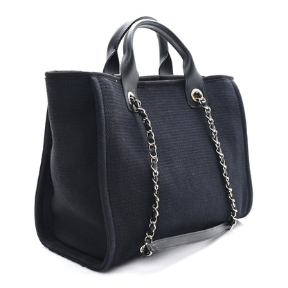 Chanel Mixed Fibers Small Deauville Tote Black 4 of 11