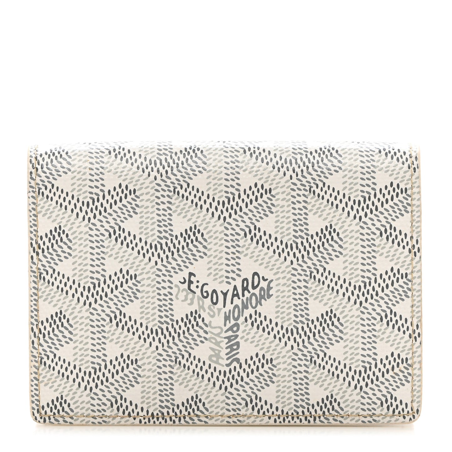 Goyardine Business Card Holder White