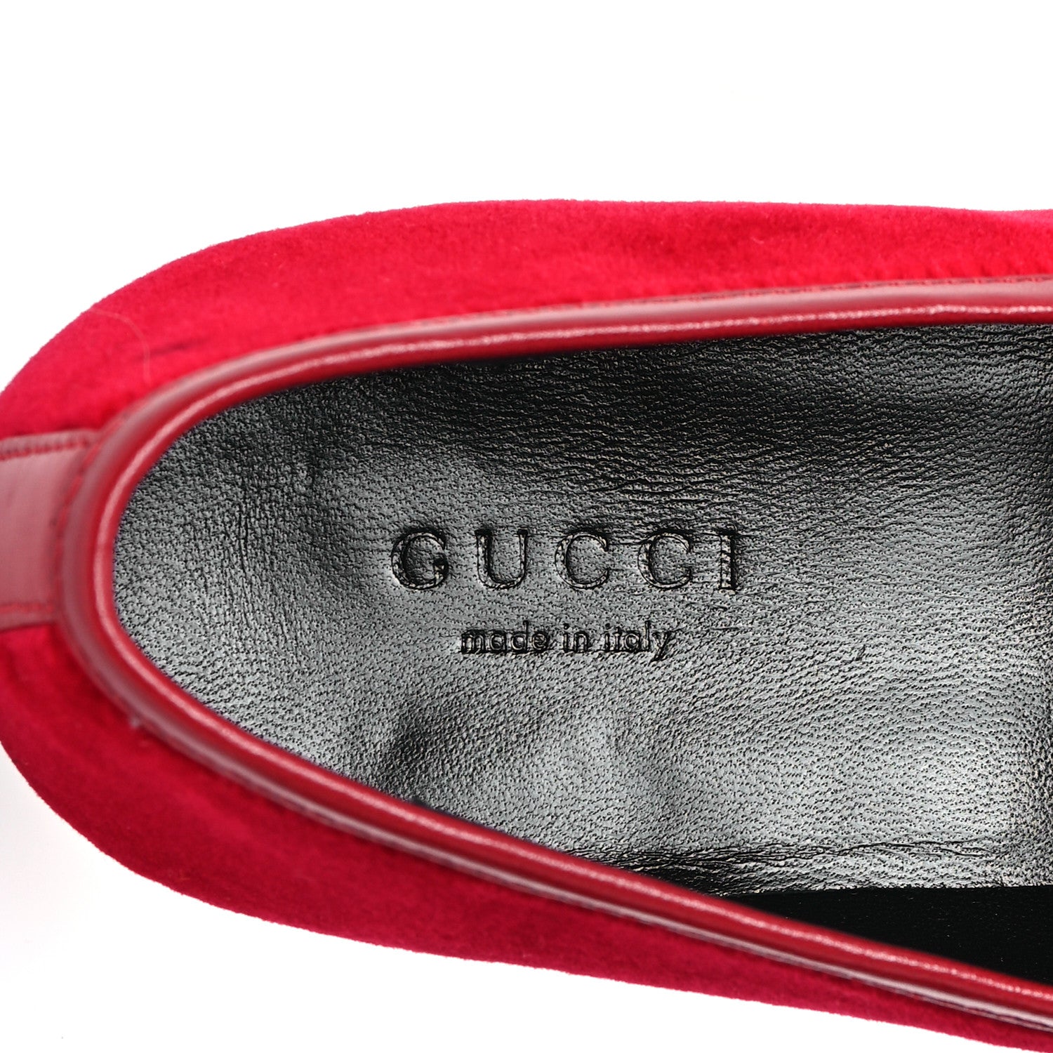 Gucci Velvet Horsebit Womens Jordaan Loafers 37 Hibiscus Red 8 of 9