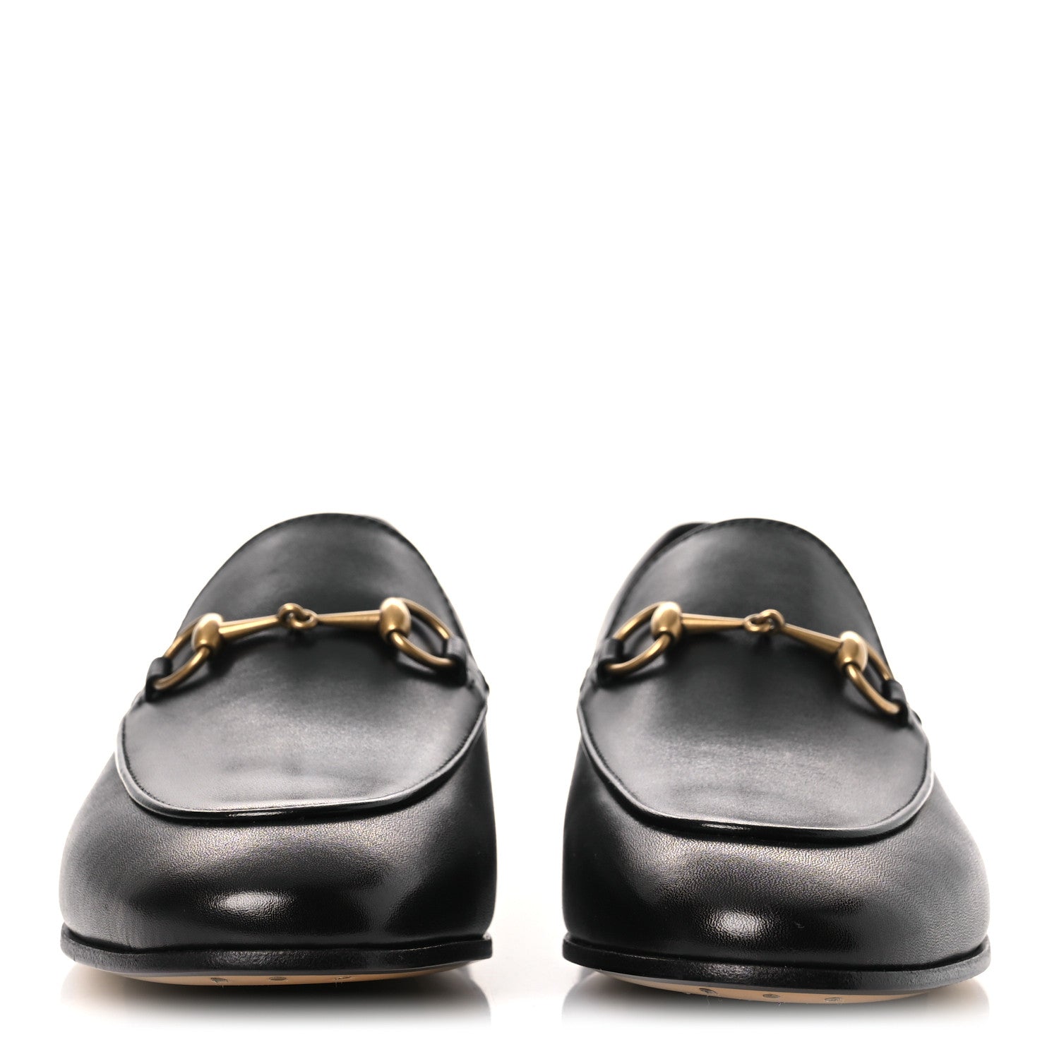 Gucci Betis Glamour Calfskin Womens Jordaan Loafers 38 Black 3 of 12