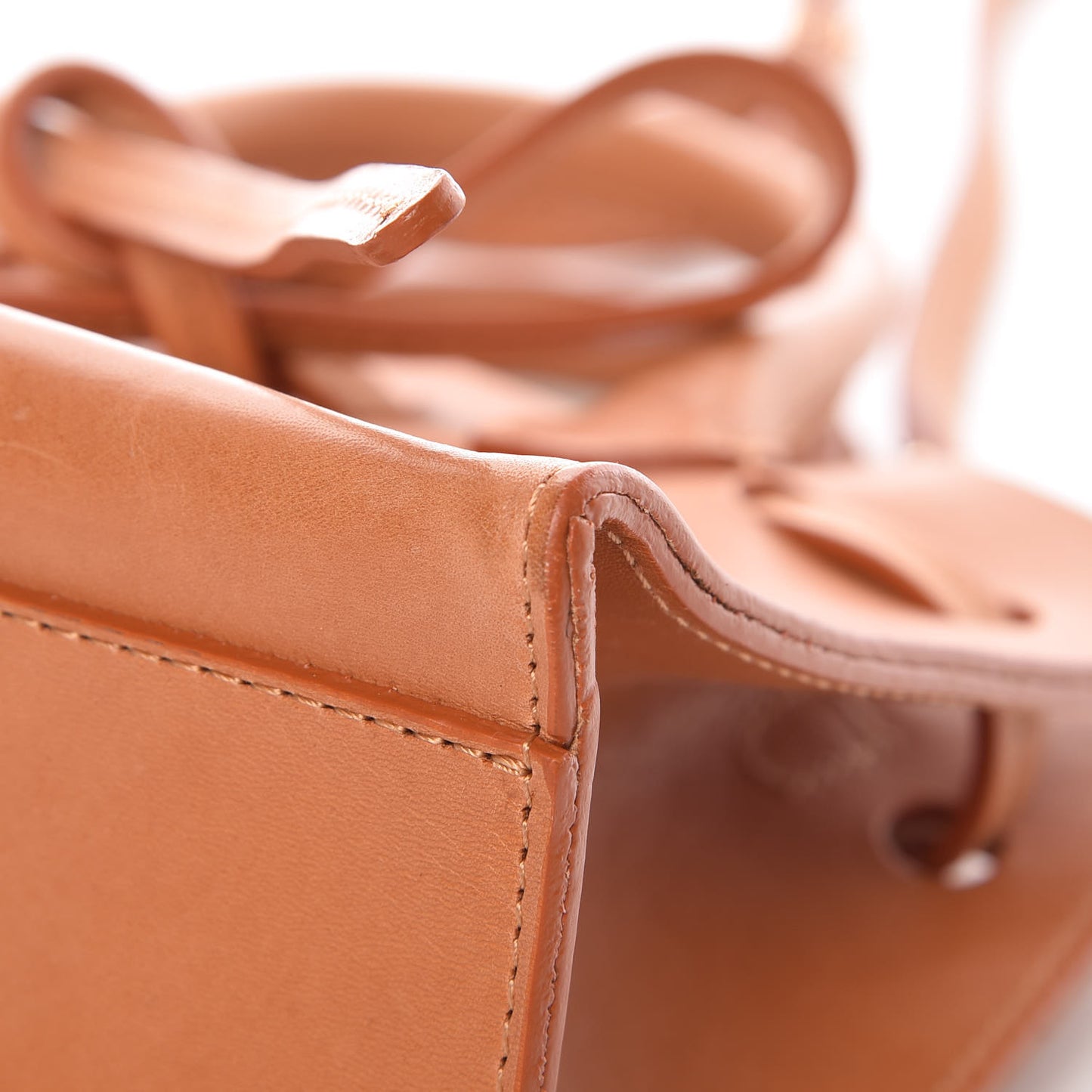 Calfskin Mini Mini Sun Bag Cammello