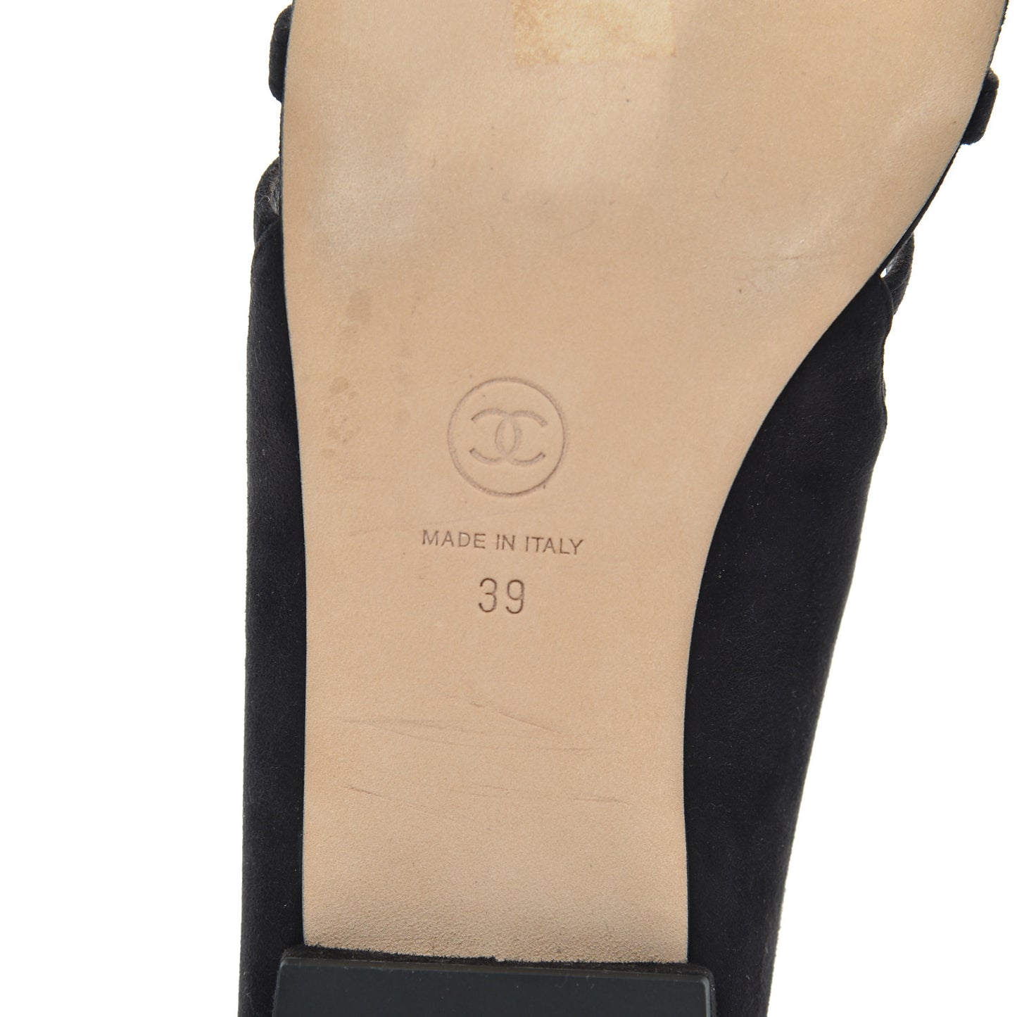 Suede Pearl Sandals 39 Black