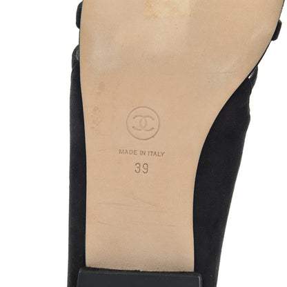 Chanel Suede Pearl Sandals 39 Black 7 of 11