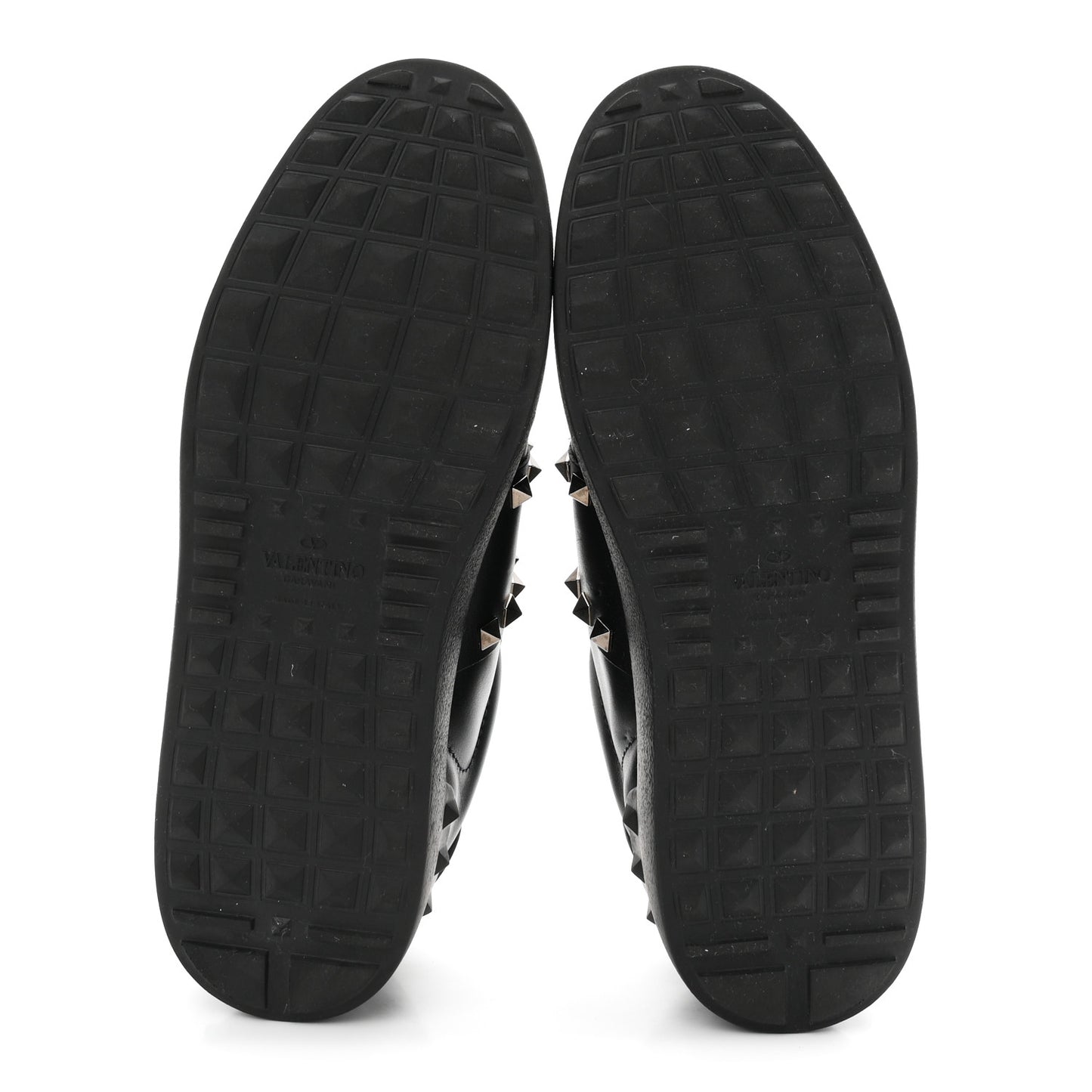 Calfskin Rockstud Untitled Open Sneakers 39 Black