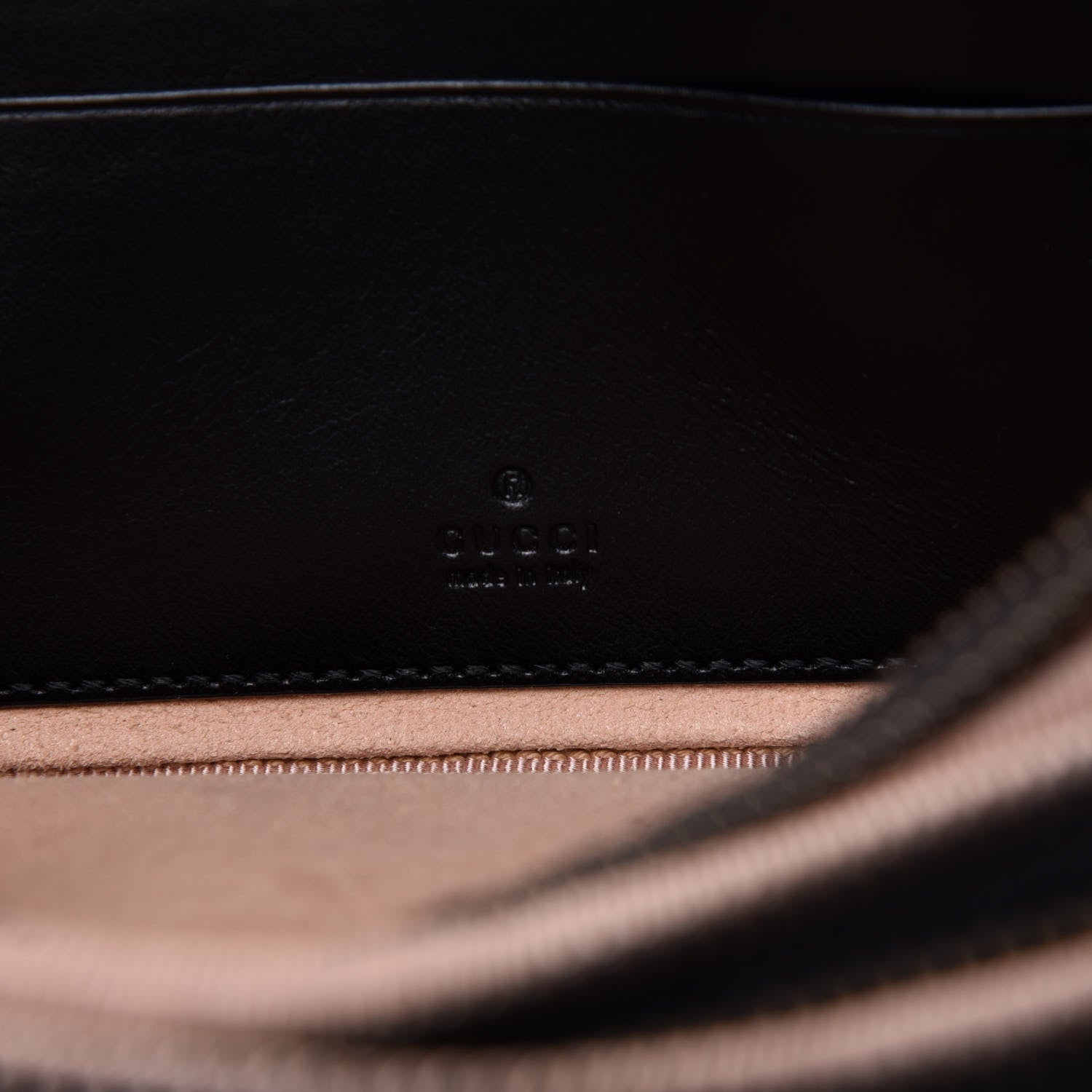 Gucci Calfskin Matelasse Mini GG Marmont Chain Crossbody Bag Black 6 of 11