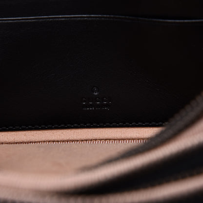 Gucci Calfskin Matelasse Mini GG Marmont Chain Crossbody Bag Black 6 of 11