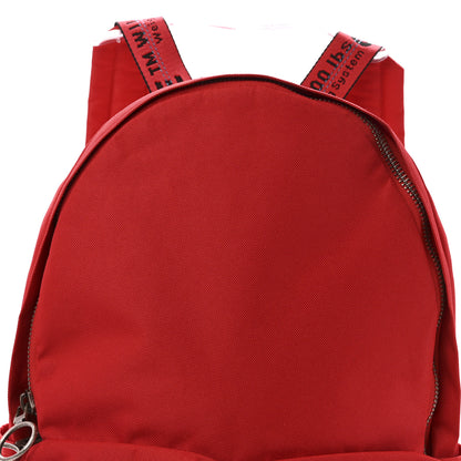 Off-White Canvas Quote Backpack Red White 8 of 15