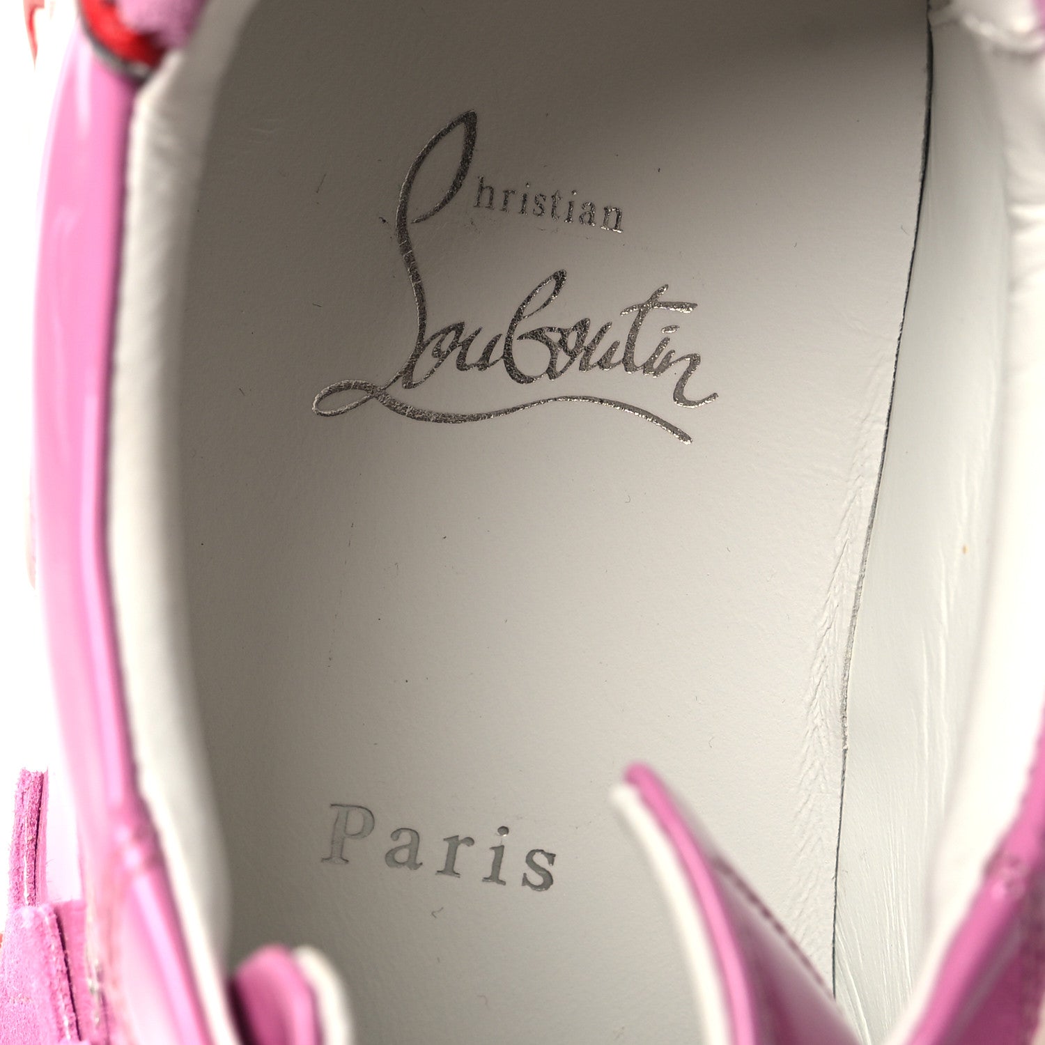 Christian Louboutin Patent Suede Loubishark Sneakers 37.5 Pink 8 of 8
