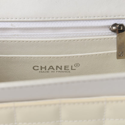 Chanel Lambskin Patent Chocolate Bar Flap White Black 9 of 11