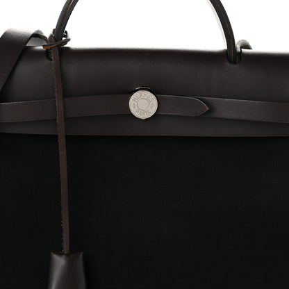 Hermes Toile Vache Hunter Herbag Zip 31 PM Ebene Black 9 of 12