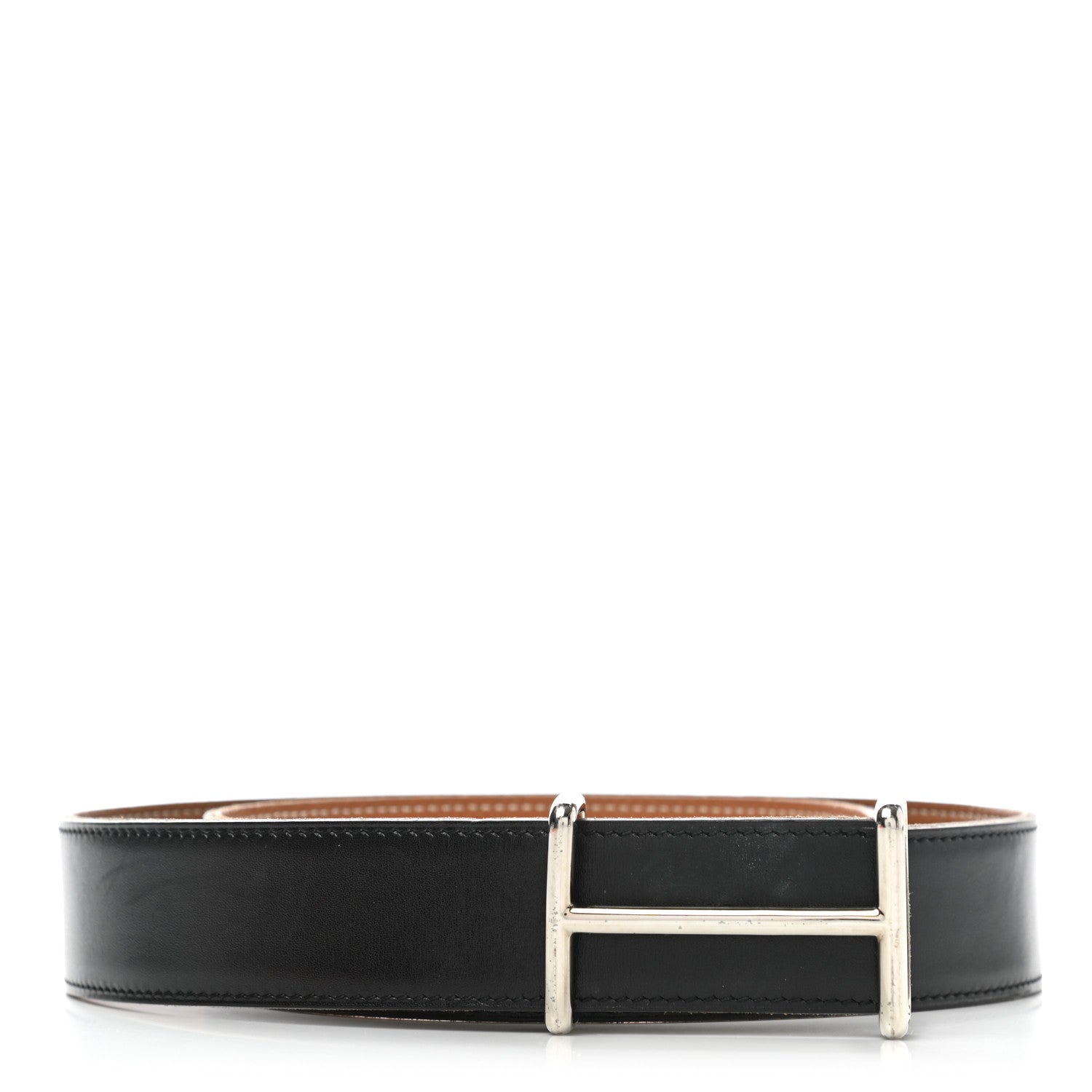Hermes Box Togo 32mm Idem Belt 80 Black Gold 1 of 9