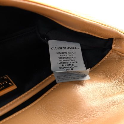 Versace Iridescent Lambskin Couture Chain Clutch Gold 6 of 14