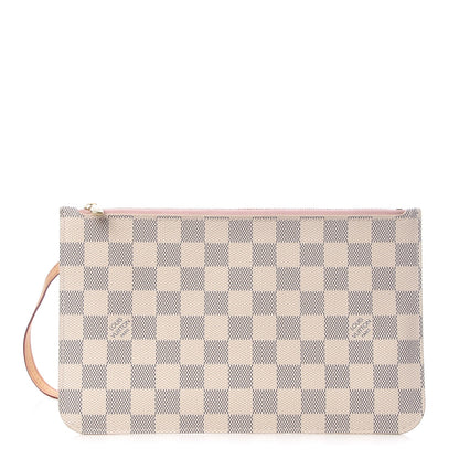 Louis Vuitton Damier Azur Neverfull MM GM Pochette Rose Ballerine 1 of 8