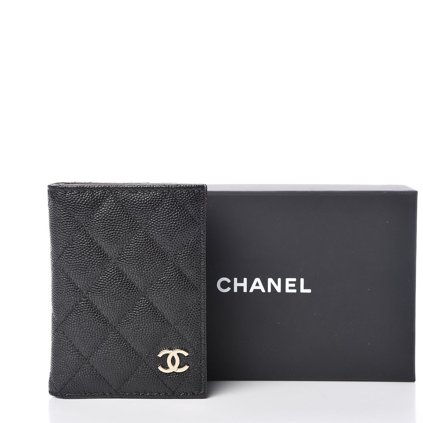 Caviar Quilted Card Holder Wallet Black