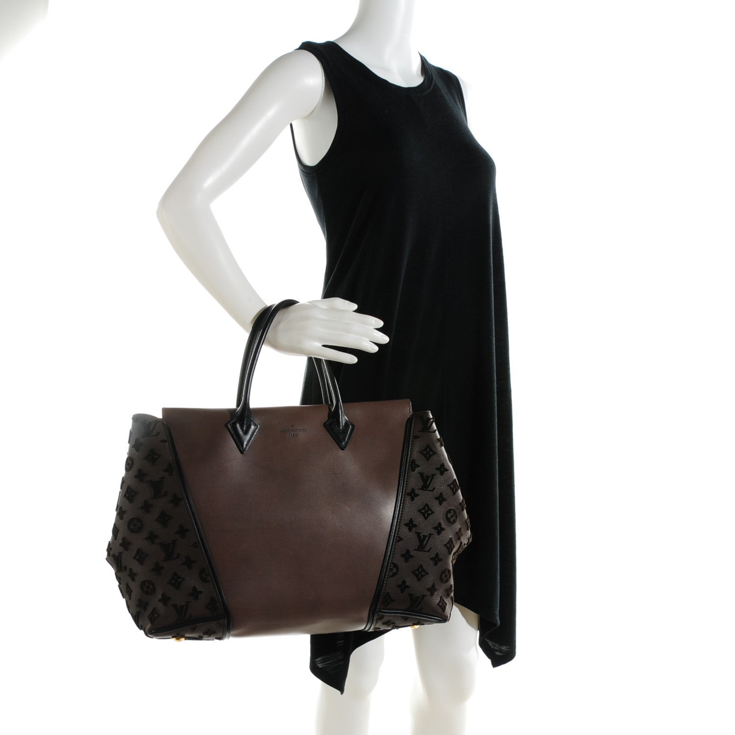 Louis Vuitton Cuir Orfevre Veau Cachemire Tote W GM Gris 2 of 8
