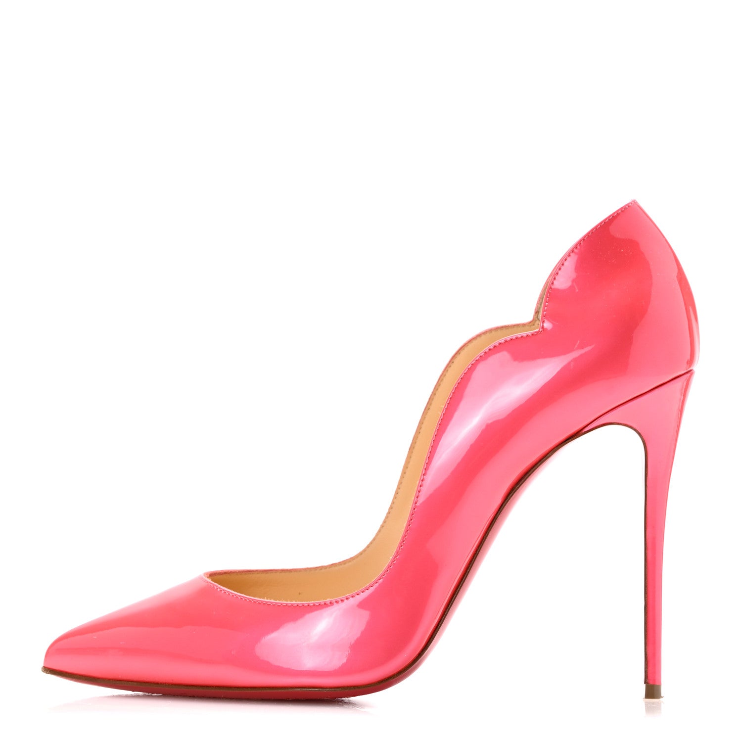 Christian Louboutin Metallic Patent Fluo Hot Chick 100 Pumps 40 Florida 1 of 12