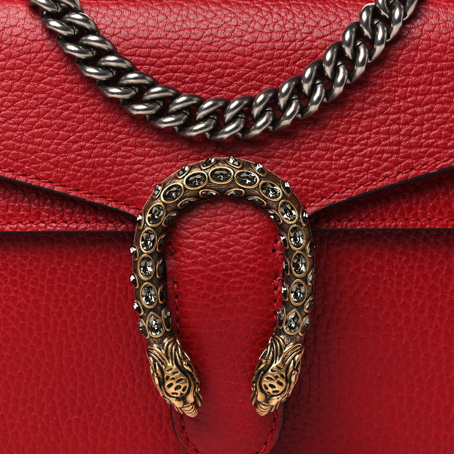 Gucci Calfskin Mini Dionysus Shoulder Bag Hibiscus Red 4 of 9