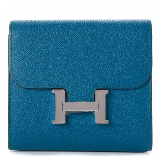 Hermes Epsom Constance Short Wallet Bleu Izmir 1 of 8