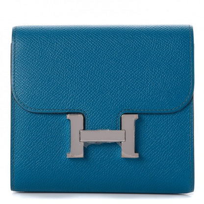 Hermes Epsom Constance Short Wallet Bleu Izmir 1 of 8