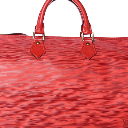 Louis Vuitton Epi Speedy 35 Castillan Red 7 of 9