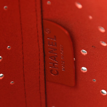 Chanel Caviar Perforated Drawstring CC Bag Black Orange 6 of 13