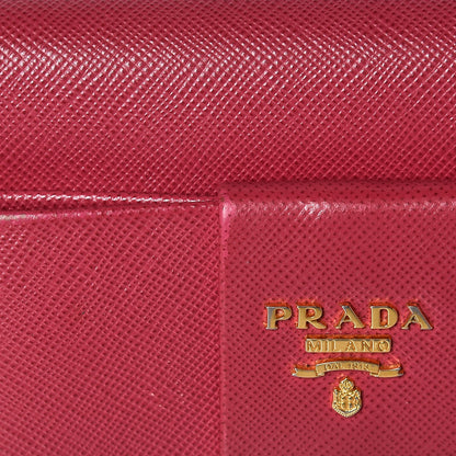 Prada Saffiano Bow Continental Wallet Peonia 9 of 15