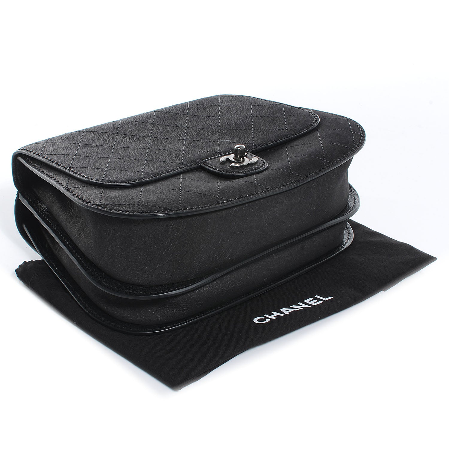 Chanel Calfskin Coco Twin Large Flap Black 4 of 7