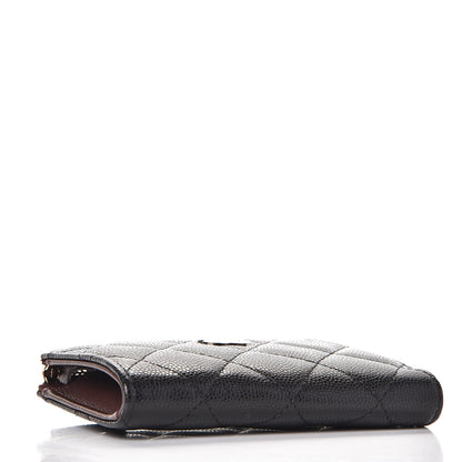 Chanel Iridescent Caviar Quilted Key Holder Case Black 4 of 8