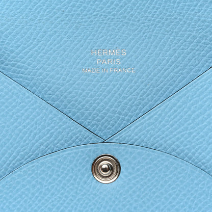Hermes Epsom Calvi Card Case Celeste 6 of 8