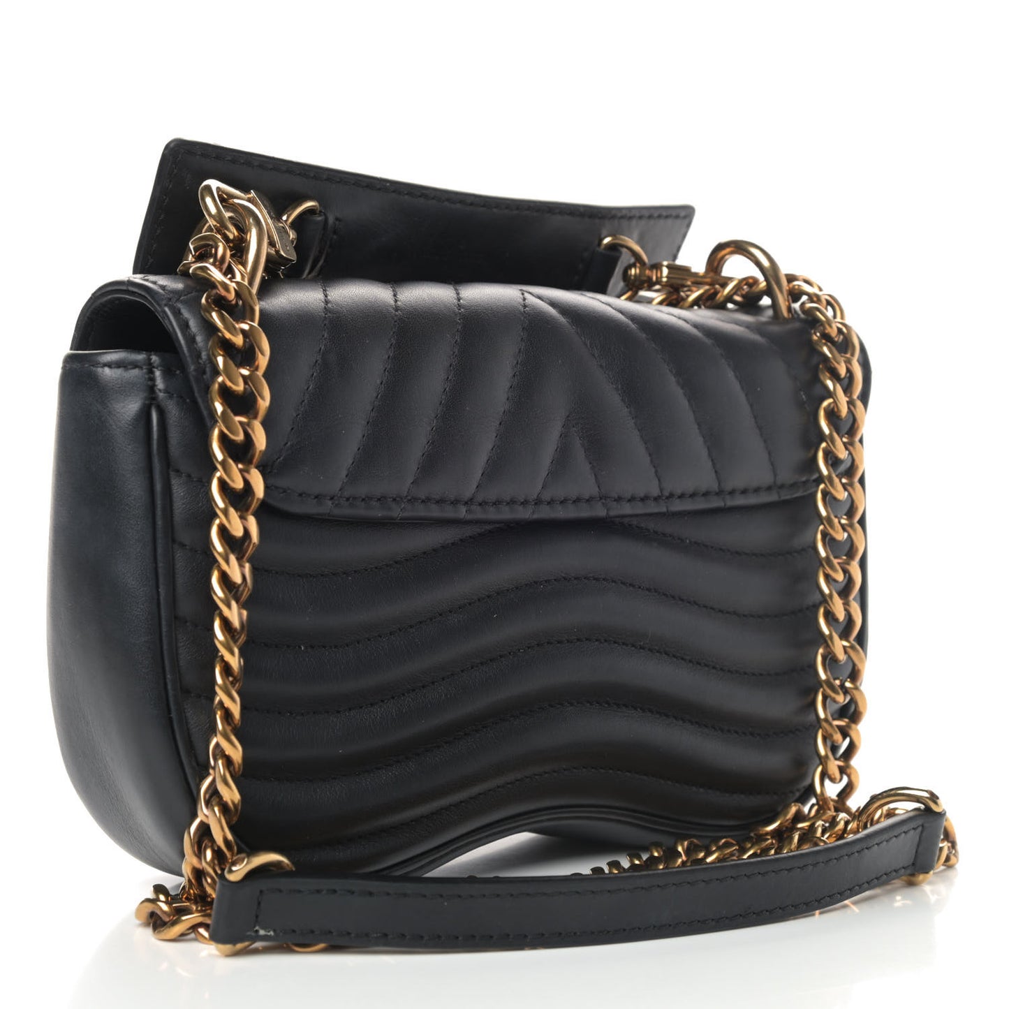 Calfskin New Wave Chain PM Black