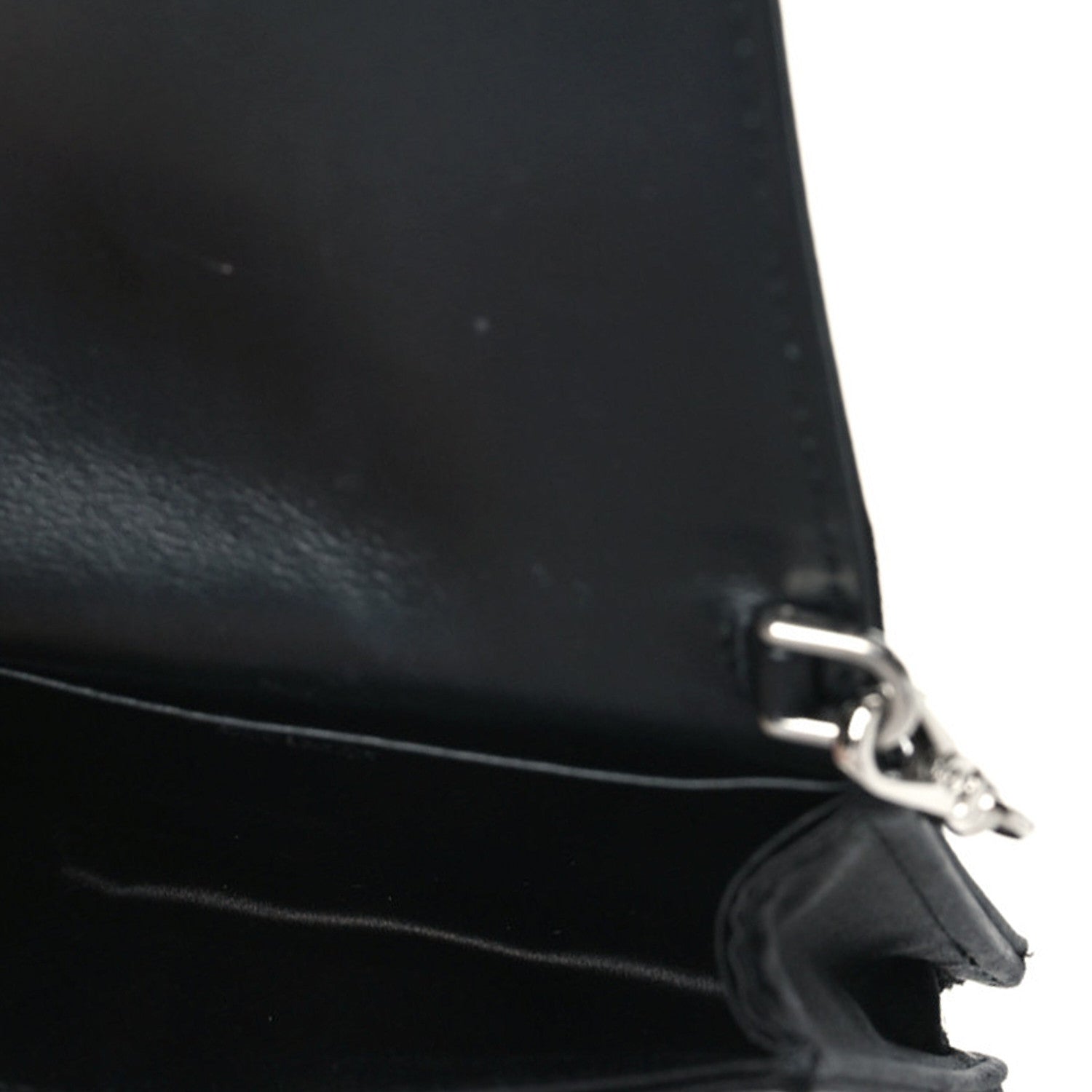 Prada Satin Crystal Metal Triangle Logo Card Holder With Strap Cristal 5 of 7