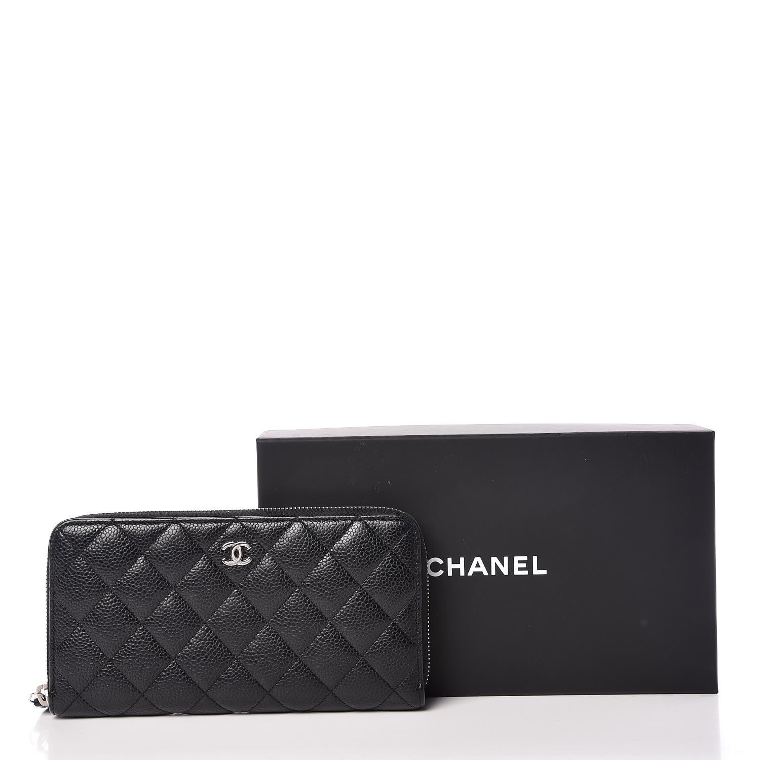 Chanel Caviar Quilted Large Gusset Zip Around Wallet Black 11 of 11