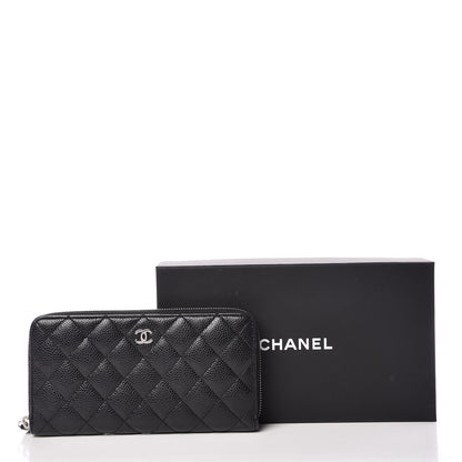 Chanel Caviar Quilted Large Gusset Zip Around Wallet Black 11 of 11