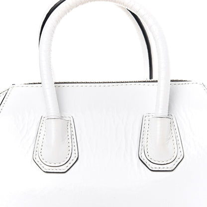 Givenchy Crinkled Patent Calfskin Mini Antigona White 7 of 10