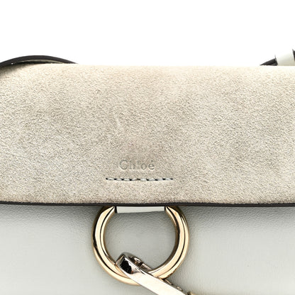 Chloe Suede Calfskin Mini Faye Shoulder Bag Airy Grey 7 of 10