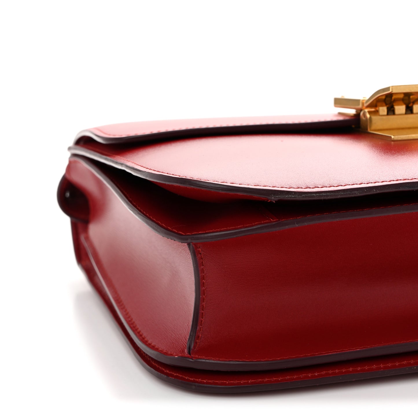 Box Calfskin Medium Classic Box Flap Bag Red