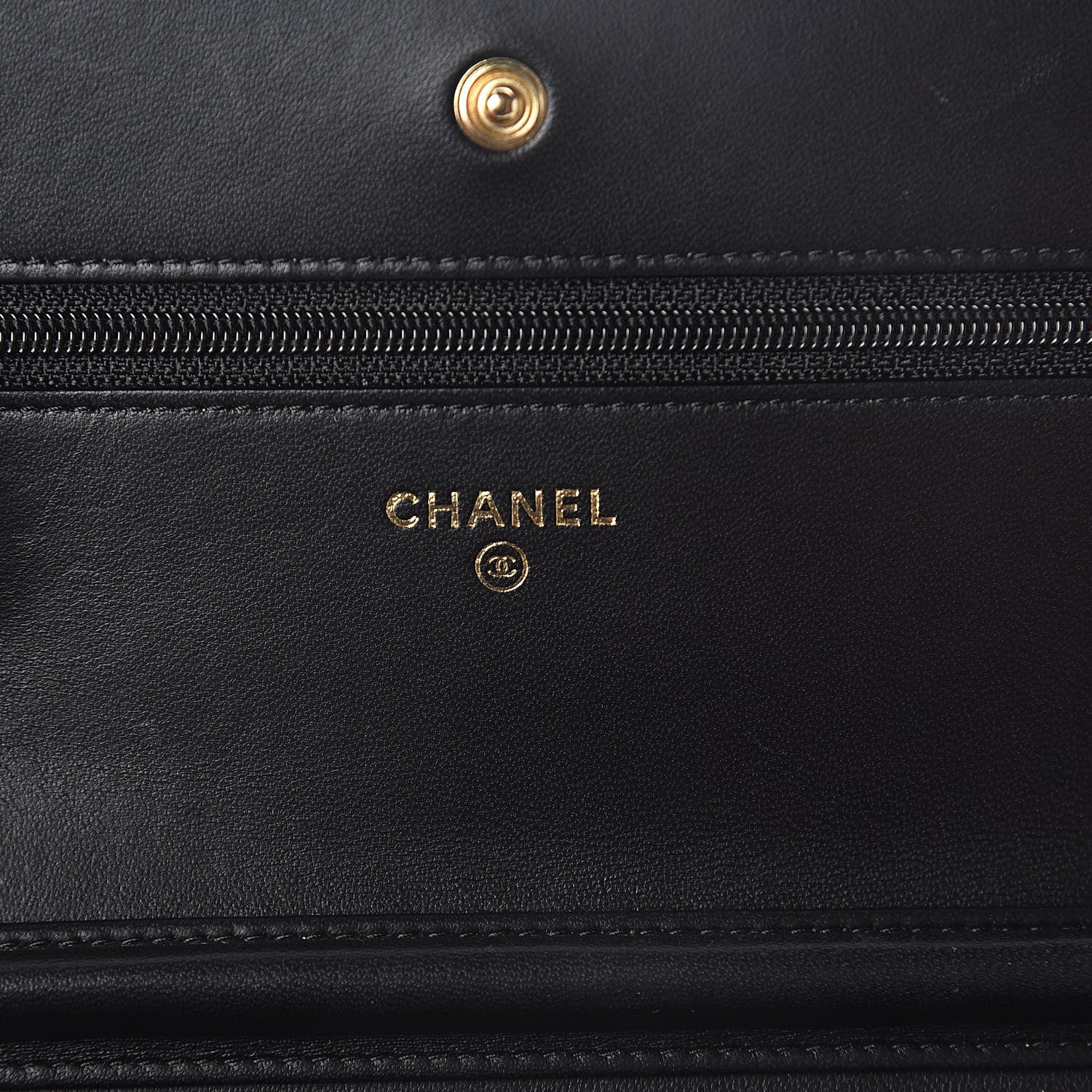 Chanel Lambskin Quilted Wallet On Chain WOC Black 6 of 11